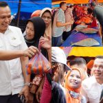 Ketua Kadin Konawe Yusran Akbar Disambut Antusias Pengunjung di Pasar Wawotobi