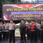 Pimpin Apel Gelar Pasukan Kesiapan Pengamanan Pergantian Malam Tahun Baru 2024, Ini Pesan Kapolres Takalar