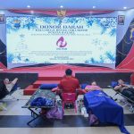 KELUARGA Besar Hosana 91 dan Oikumene Polda Kalsel Gelar Donor Darah dalam Peringatan Hari Natal 2023