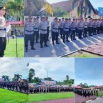 Kapolres Konsel Sampaikan Pesan Saat Pimpin Apel Pergeseran Pasukan TPS Pemilu 2024