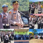 Kapolres Konawe Utara Pimpin Apel Pergeseran Pasukan Pengamanan TPS dan PPK