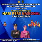 Kapolres Konsel Bersama Ibu Bhayangkari Cabang Konsel Mengucapkan Selamat Hari Pers Nasional 2024