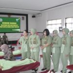 HUT Persit Kartika Chandra Kirana Kodim 0619/PWK Gelar Donor Darah