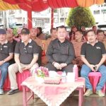 Wali Kota Gunungsitoli Sowa’a Laoli, S,E,.M.Si didampingi Ketua TP. PKK Kota Gunungsitoli Ny. Veny Menghadiri Promosi Gemar Makan Ikan