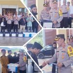 Kapolres Konawe Utara AKBP Priyo Utomo Serahkan Paket Lebaran Para Santri Pesantren Hidatullah