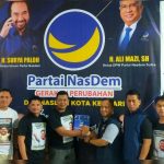 Tagline “Gemoynya Kendari” Tim LO Calon Wali Kota Kendari, Yudhianto Ambil Formulir Pendaftaran di Partai Nasdem