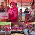 Bentuk Kepedulian, Kapolres Konut bersama Ketua Bhayangkari Cabang Serahkan Bansos ke Warga Terdampak Banjir