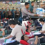 HUT Ke-67 Kodam XIV/ Hasanuddin, Brimob Polda Sultra Donor Darah di Makorem 143 HO
