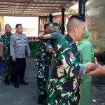 Danramil 1615-02/ Peringgabaya Lepas Satu Anggota Purna Tugas dan Satu Anggota Naik Pangkat