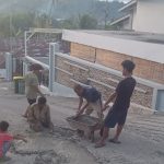 Garpu Serahkan Bantuan untuk Perbaikan jalan Depan Rumdis Walikota Gunungsitoli