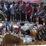 Ratusan Miras di Musnahkan Polresta Kendari Hasil Ops Pekat Anoa 2024