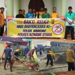 Serentak Polsek Jajaran Polres Konut Gelar Bakti Religi Sambut Hari Bhayangkara Ke-78