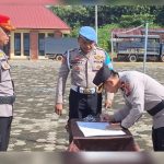Wakapolres Konut Pimpin Upacara Penutupan Latja Siswa Diktukba Polri SPN Polda Sultra