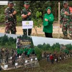 Tanam 500 Bibit Pohon, Koramil 1417-08/Mandonga Karya Bakti Penghijauan Alam