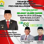 Momen Kebahagiaan, Keluarga Besar Dinas Kehutanan Sultra Mengucapkan HUT Ke 58 Tahun Pj Gubernur