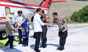 Kapolres Takalar Bersama Forkopimda Sambut Presiden Jokowi Dalam Peresmian Bendungan Pamukkulu