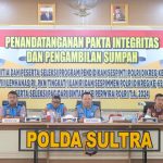 Polda Sultra Gelar Pakta Integritas dan Pengambilan Sumpah Panitia serta Peserta Seleksi Dikbangti, Dikbangmen dan PAG
