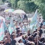 Ngeri! Ribuan Pendukung Barisan Hijau dan Bansus 99 Yadaro Moyot Iringi Lutfi dan Wahid ke KPUD Lotim