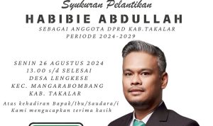 Syukuran Pelantikan Habibie Abdullah Sebagai Anggota DPRD Takalar : Undangan untuk Merayakan Perjuangan Bersama