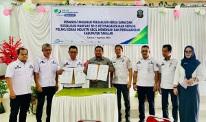 Penandatanganan Perjanjian Kerjasama dan Sosialisasi Manfaat BPJS Ketenagakerjaan Bagi Pelaku Usaha di Kabupaten Takalar