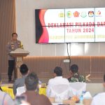 Wujudkan Pilkada Aman, damai dan sejuk, Polres Morowali Utara gelar Deklarasi Pilkada Damai