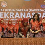 Pj Ketua TP PKK Takalar Hadiri Rakerda dan Pengukuhan Pengurus Dekranasda Sulsel