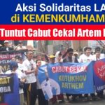 Tuntut Cabut Cekal Artem Kotukhov, LAN Gelar Aksi Solidaritas di Kemenkumham RI