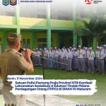 Satuan Polisi Pamong Praja Provinsi NTB Kembali Laksanakan Sosialisasi Tindak Pidana Perdagangan Orang (TPPO) di SMAN 10 Mataram