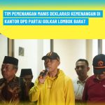 Tim Pemenangan Manis Deklarasi Kemenangan Di Kantor DPD Golkar Lombok Barat