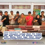 Sasar Kabupaten Lombok Barat, Tim Satgas BKC Ilegal Provinsi NTB Berhasil Amankan 9.580 Batang Rokok Ilegal Dalam Operasi Bersama Pemberantasan Di Kecamatan Kediri