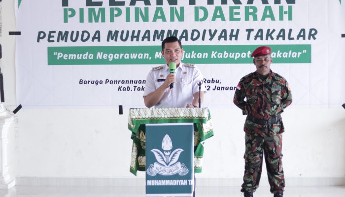 Pj Bupati Hadiri Pelantikan Pimpinan Daerah Pemuda Muhammadiyah Takalar Periode 2024-2028