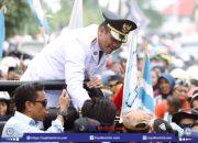 Ribuan Masyarakat Bantaeng Sambut Bupati dan Wakil Bupati di Perbatasan