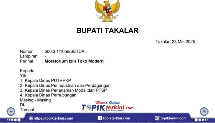 Bupati Takalar Hentikan Izin Toko Modern yang Kian Menjamur