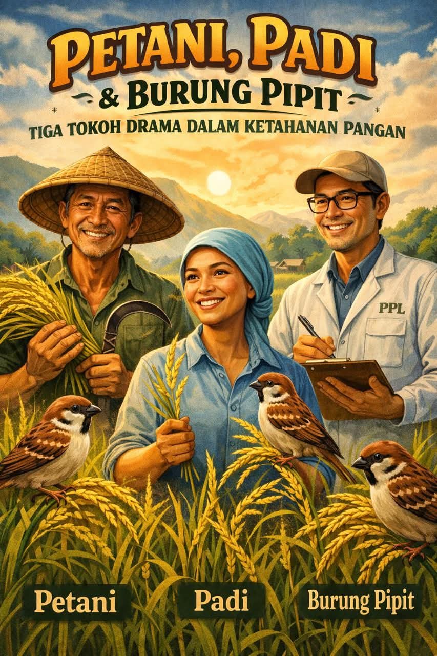 Petani, Padi, dan Burung Pipit: Tiga Tokoh dalam Drama Ketahanan Pangan