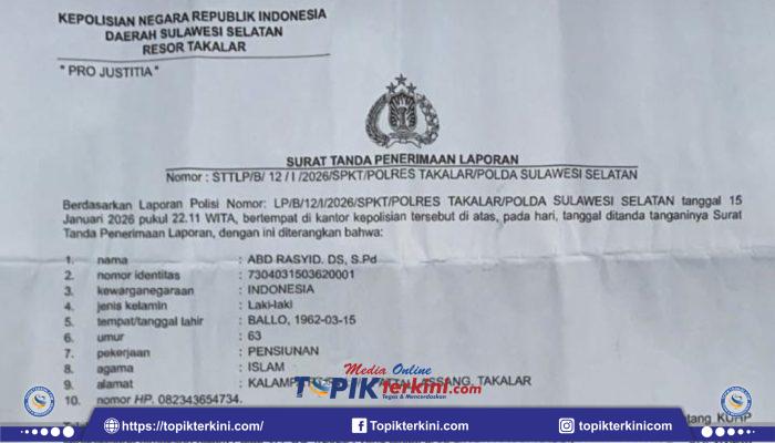 Polres Takalar Dinilai Lamban Tangani Kasus Curnak, Sudah Tiga Pekan Pelapor Belum Terima SP2HP