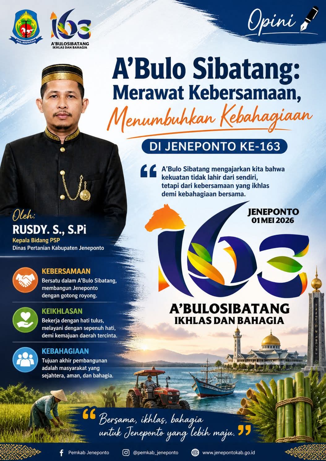 Oleh: RUSDY. S., S.Pi Kepala Bidang PSP Dinas Pertanian Kabupaten Jeneponto