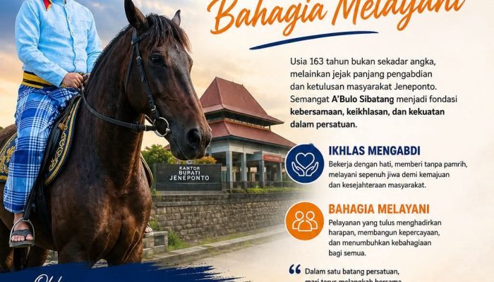 Jejak 163 Tahun Jeneponto: Ikhlas Mengabdi, Bahagia Melayani