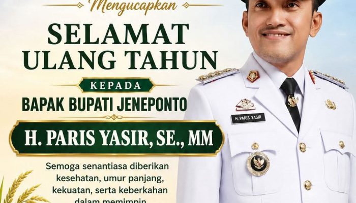 Di Usia 45 Tahun, H. Paris Yasir Terus Menjadi Harapan Kemajuan Jeneponto
