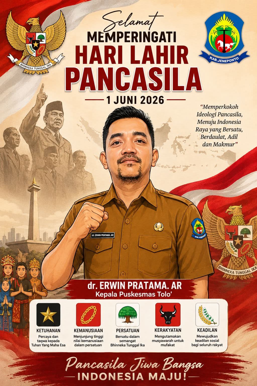 Hari Lahir Pancasila 2026: Memperkuat Nilai Kebangsaan untuk Indonesia yang Sehat, Bersatu, dan Maju