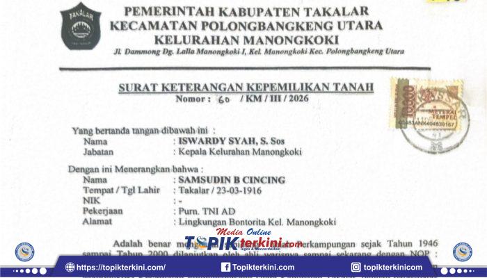 Oknum Lurah Manongkoki Diduga Terbitkan SKKT Bermasalah, Sengketa Lahan Memanas di PN Takalar