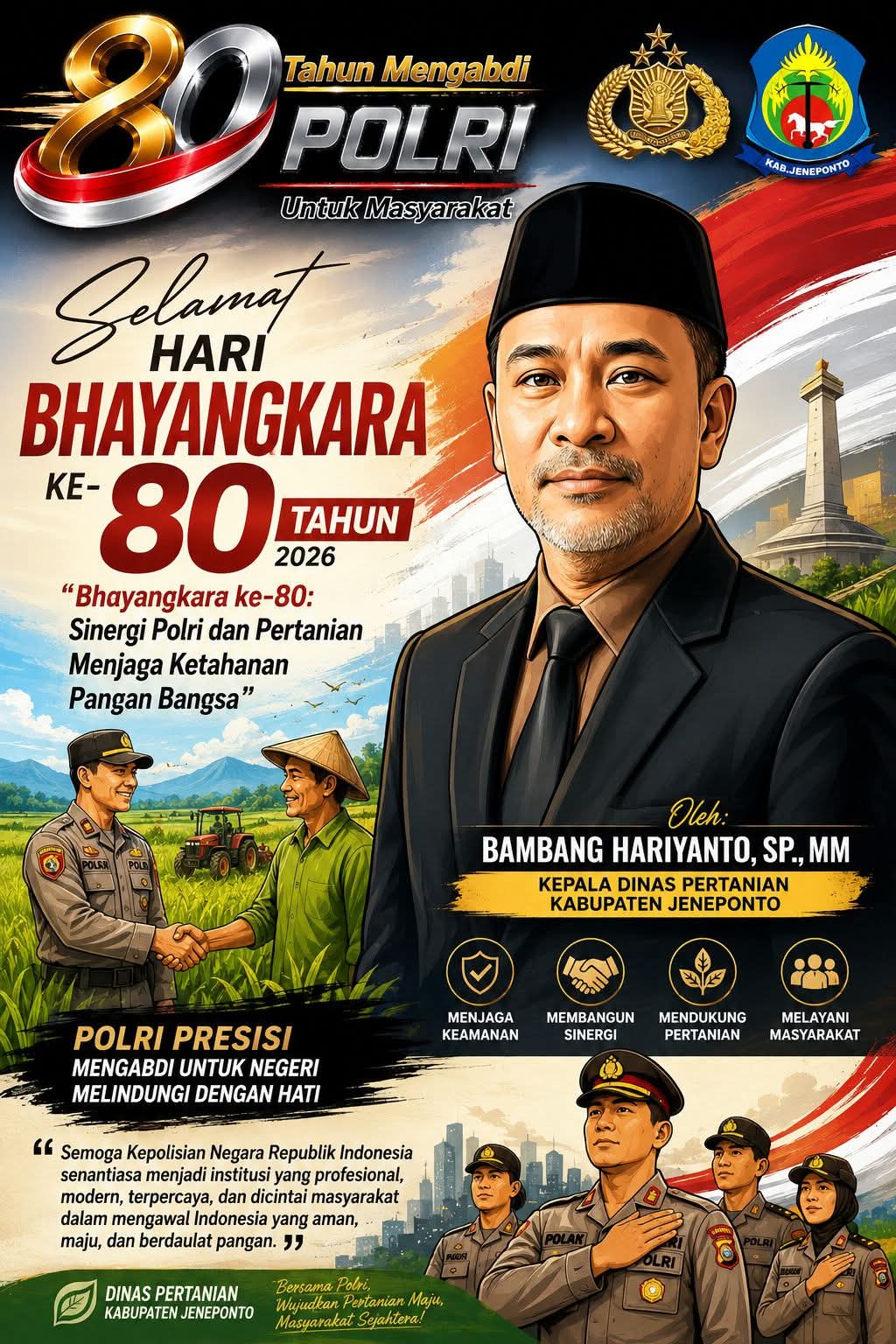 Bhayangkara ke-80: Sinergi Polri dan Pertanian Menjaga Ketahanan Pangan Bangsa