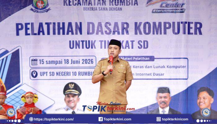 Siapkan Generasi Melek Digital Sejak Dini, Bupati Jeneponto Buka Pelatihan Komputer SD di Rumbia