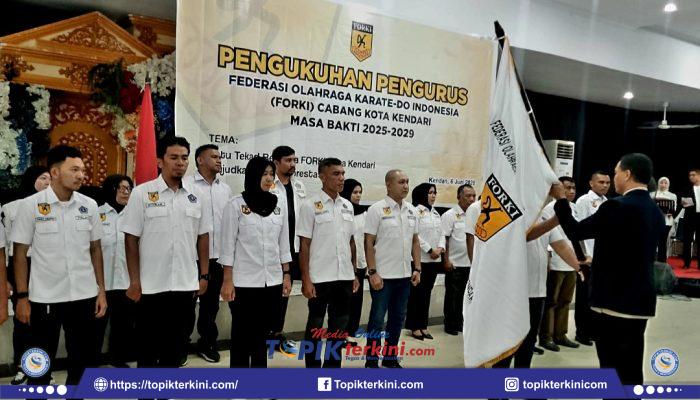 Perkuat Pembinaan dan Prestasi Karate, Pengurus FORKI Kendari Periode 2026–2030 Resmi Dikukuhkan