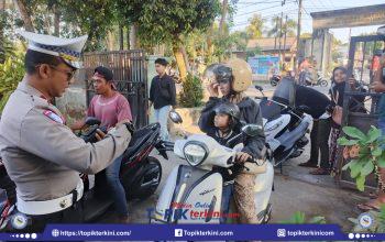 Operasi Penertiban Lalu Lintas di Pancor, Pelanggar Helm hingga Pajak Mati Ditindak