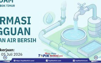 PDAM Lombok Timur Perbaiki Pipa Bocor di Sakra, Pelanggan Diminta Menampung Air