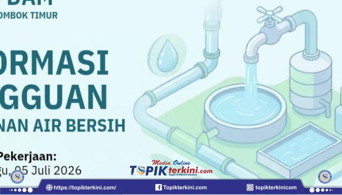 PDAM Lombok Timur Perbaiki Pipa Bocor di Sakra, Pelanggan Diminta Menampung Air
