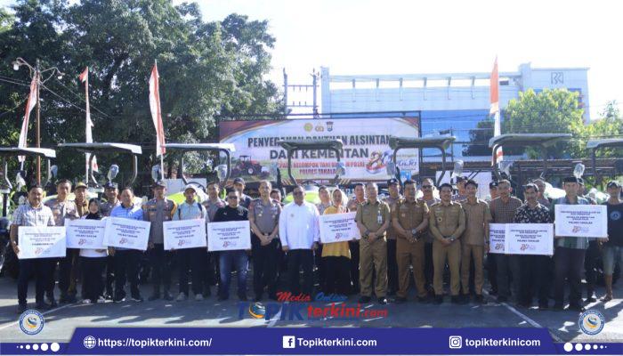 Sinergi Pemkab–Polres Takalar Dukung Ketahanan Pangan, Kelompok Tani Binaan Polri Terima Bantuan Alsintan dari Kementan