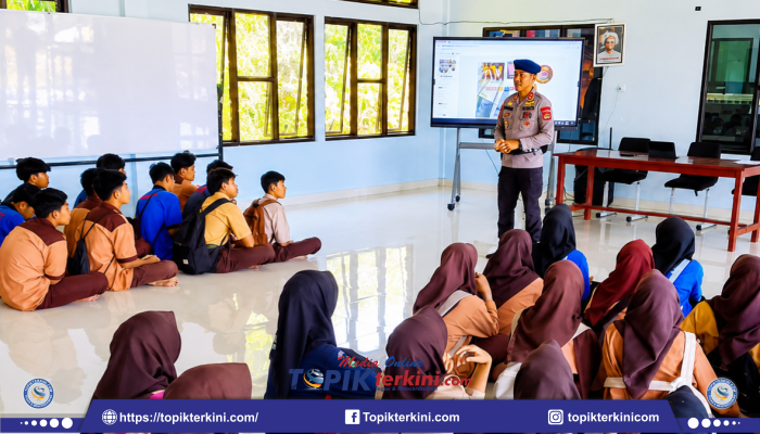 Brimob Kompi 3 Yon B Lotim Turun ke Sekolah, Berikan Penyuluhan Bahaya Narkoba dan Latih SAR Siswa SMK NW Benteng