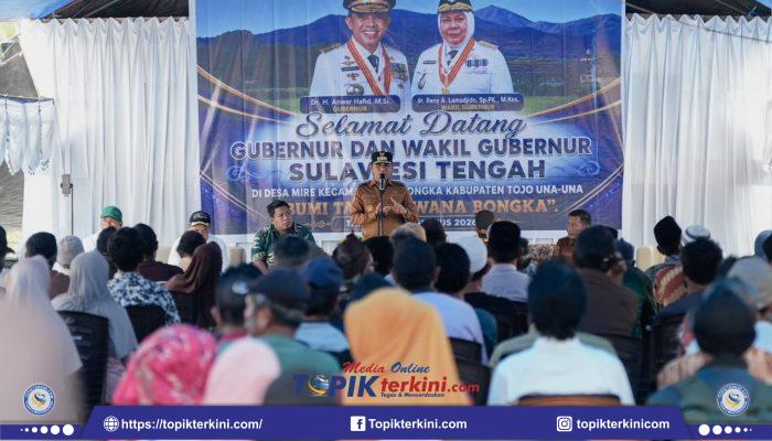 Kunjungi Desa Mire, Gubernur Sulteng Anwar Hafid Pastikan Pembangunan Menjangkau Pelosok