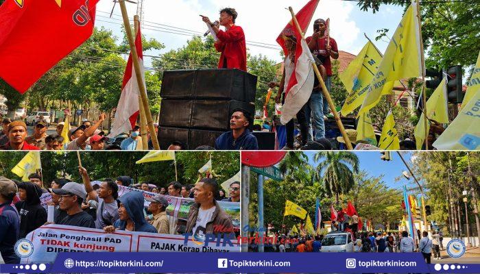 Massa Aksi Minta Bupati Lombok Timur Haerul Warisin Bertanggung Jawab atas Kerusakan Jalan Kalijaga Timur, Jangan Menjadi Pengecut!